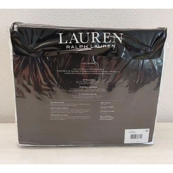 Ralph Lauren JULIANNE TOILE Sage 100% Cotton Full Queen Duvet Cover Set $300 - Picture 8 of 10